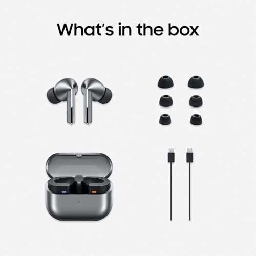 Samsung Galaxy Buds3 Pro Grey with Galaxy AI, Wireless Earbuds, Noise Cancelling, Bluetooth, 360 Audio, Hi-Fi Sound, 2 Year Manufacturer Extended Warranty (UK Version)