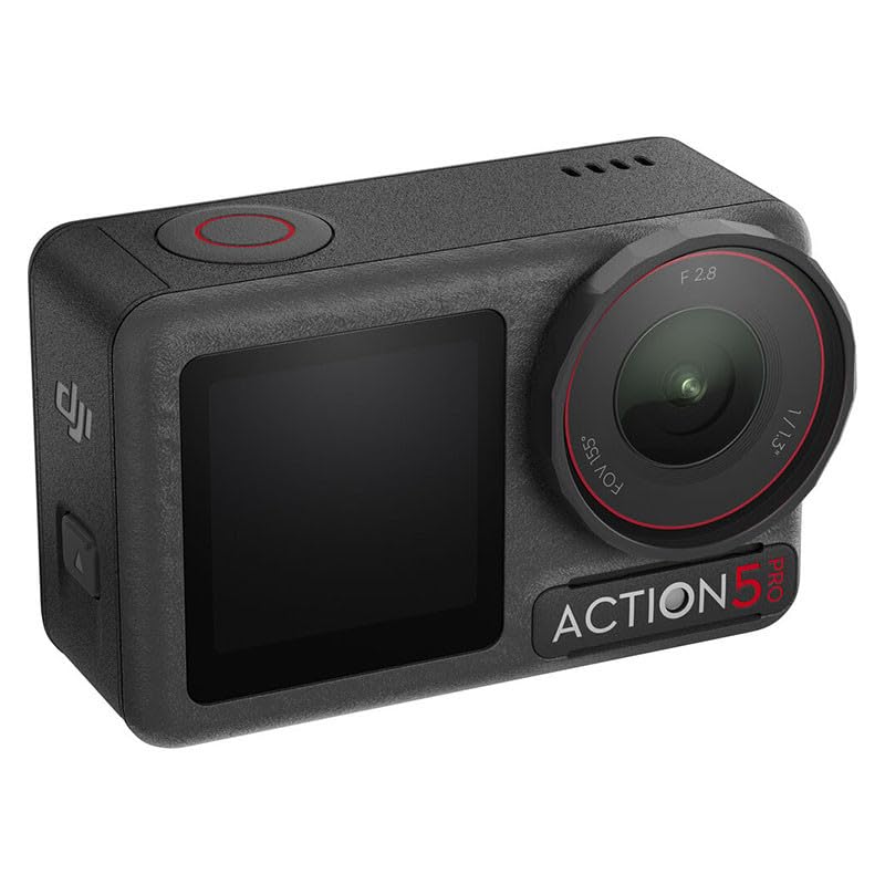 DJI Osmo Action 5 Pro Adventure Combo, 4K Action Camera 1/1.3" Sensor, Stabilization Vlogging Camera, Dual OLED Touchscreens, Waterproof Camera for Travel, 12h Extended Battery Life With 3 Batteries