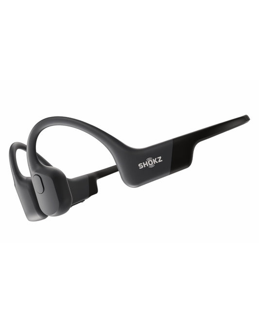SHOKZ OpenRun Bone Conduction Headphones, Open-Ear Bluetooth Sports Earphones with Mic, IP67 Waterproof Wireless Headset for Running and Workout, 8H Playtime, USB-C - Black, Sport headband