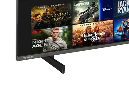 Toshiba 50QF5D53DB QLED 4K Smart Fire TV, TRU Picture Engine, Ultra HD, HDR10, Freeview, Disney+, Prime, Netflix, Dolby Vision, Dolby Atmos, Sound by Onkyo, Alexa, HDMI 2.1, Bluetooth, Airplay